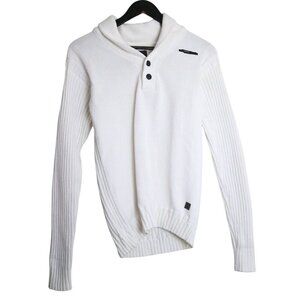 G-STAR RAW Women's Luca Shawl Collar Knit Jumper Sweater Size Large